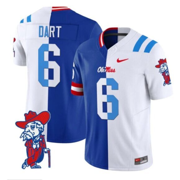 ✅Mens Kids Youths Jaxson Dart Stitched Jersey Vapor Royal White - Picture 1 of 1